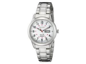 Seiko SUT167 Solar Silver Stainless Steel White Dial Women's Quartz Watch Seiko SUT167 Solar Silver Stainless Steel White Dial Women's Quartz Watch