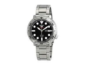 Seiko SRPC61 5 Sport Silver Stainless Steel Black Dial Men's Automatic Watch