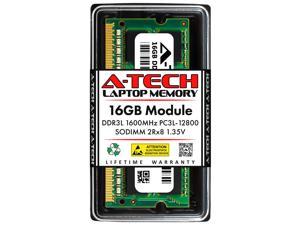 A-Tech 16GB DDR3 / DDR3L 1600MHz SODIMM PC3-12800 2Rx8 1.35V CL11 Non-ECC Unbuffered 204-Pin SO-DIMM Notebook Laptop RAM Memory Upgrade Module