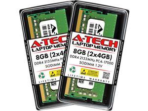 A-Tech 8GB (2x4GB) DDR4 2133MHz SODIMM PC4-17000 Non-ECC CL15 1.2V 260-Pin SO-DIMM Laptop Notebook Computer RAM Memory Upgrade Kit