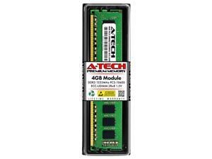 A-Tech 4GB 2Rx8 PC3-10600E DDR3 1333 MHz ECC UDIMM 1.5V ECC Unbuffered DIMM 240-Pin Dual Rank x8 Server & Workstation RAM Memory Upgrade Module