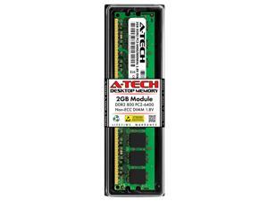 ATech 2GB DDR2 800MHz DIMM PC26400 UDIMM NonECC 18V CL6 240Pin Desktop Computer RAM Memory Upgrade Module