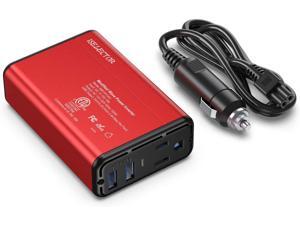 ISELECTOR 150W Car Power Inverter, DC 12V to 110V AC Converter with 2 USB Ports Charger, Thinner Design with ETL Listed Car Adapter ISELECTOR 150W Car Power Inverter, DC 12V to 110V AC Converter with 2 USB Ports Charger, Thinner Design with ETL Listed Car Adapter