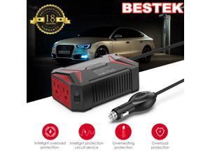 700W Black Car Power Inverter Charger 12V DC to 110V AC Converter  4.2A Dual USB 