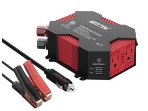 BESTEK 400W Car Power Inverter DC 12V to AC 110V Car Adapter with 5A 4 USB Charging Ports BESTEK 400W Car Power Inverter DC 12V to AC 110V Car Adapter with 5A 4 USB Charging Ports