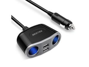 BESTEK 150W Cigarette Lighter Adapter 2-Socket Power Splitter 3A Dual USB Car Charger for iPhone, iPad, Galaxy, Google Pixel, Motorola, LG, Nexus, HTC and More BESTEK 150W Cigarette Lighter Adapter 2-Socket Power Splitter 3A Dual USB Car Charger for iPhone, iPad, Galaxy, Google Pixel, Motorola, LG, Nexus, HTC and More