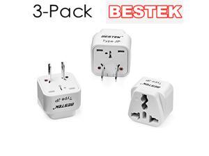 BESTEK Japan Travel Plug Adapter, Grounded Universal Type A Plug Adapter JP to US Adapter - Ultra Compact for US, Japan, China Phones, Laptops, Camera Chargers and More, 3 Pack BESTEK Japan Travel Plug Adapter, Grounded Universal Type A Plug Adapter JP to US Adapter - Ultra Compact for US, Japan, China Phones, Laptops, Camera Chargers and More, 3 Pack