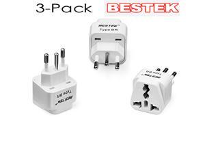 BESTEK Brazil, South Africa Travel Plug Adapter, Grounded Universal Type N Plug Adapter BR to US Adapter - Ultra Compact for Brazil, South Africa and More, 3 Pack BESTEK Brazil, South Africa Travel Plug Adapter, Grounded Universal Type N Plug Adapter BR to US Adapter - Ultra Compact for Brazil, South Africa and More, 3 Pack