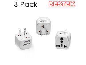 BESTEK Australia, New Zealand Travel Plug Adapter, Grounded Universal Type I Plug Adapter AU to US Adapter - Ultra Compact for Australia, New Zealand, China and More, 3 Pack BESTEK Australia, New Zealand Travel Plug Adapter, Grounded Universal Type I Plug Adapter AU to US Adapter - Ultra Compact for Australia, New Zealand, China and More, 3 Pack