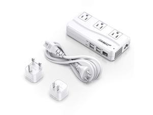 BESTEK Universal Travel Adapter 220V to 110V Voltage Converter with 6A 4-Port USB Charging and UK/AU/US/EU Worldwide Plug Adapter BESTEK Universal Travel Adapter 220V to 110V Voltage Converter with 6A 4-Port USB Charging and UK/AU/US/EU Worldwide Plug Adapter