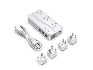 BESTEK Universal Travel Adapter 220V to 110V Voltage Converter with 6A 4-Port USB Charging and UK/in/AU/US Worldwide Plug Adapter BESTEK Universal Travel Adapter 220V to 110V Voltage Converter with 6A 4-Port USB Charging and UK/in/AU/US Worldwide Plug Adapter
