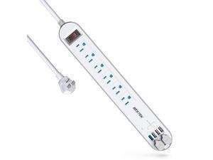 Quick Charge 3.0 USB Power Strip, BESTEK Surge Protector with 15A 125V 6-Outlet, 5V 6A 4 Smart USB Charging Ports, Long Bars 6Ft Heavy Duty Extension Power Cords, 500J, FCC ETL Listed Quick Charge 3.0 USB Power Strip, BESTEK Surge Protector with 15A 125V 6-Outlet, 5V 6A 4 Smart USB Charging Ports, Long Bars 6Ft Heavy Duty Extension Power Cords, 500J, FCC ETL Listed