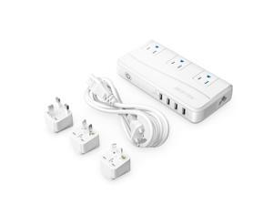 BESTEK 220V to 110V Voltage Power Converter 200W 4-Port USB Universal Travel Adapter EU/UK/AU/US Worldwide Plug, Thinner Design QC3.0 BESTEK 220V to 110V Voltage Power Converter 200W 4-Port USB Universal Travel Adapter EU/UK/AU/US Worldwide Plug, Thinner Design QC3.0