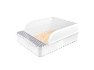 Oversized Pet Dog Toilet Cat Litter Box Cat Dog Tray Teddy Anti-Splash Toilet with Cat Litter Shovel Puppy Cat Indoor Home Sandbox(White) Oversized Pet Dog Toilet Cat Litter Box Cat Dog Tray Teddy Anti-Splash Toilet with Cat Litter Shovel Puppy Cat Indoor Home Sandbox(White)