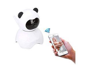 EsiCam Baby Monitor WiFi Camera Nanny Camera 1080P for Smart Phone, Toy Panda for Kids Pet Care HD Pan Tilt Motion Detection Alarm Recording Two-Way Audio Night Vision SD Card P2P Cloud Account-P200w