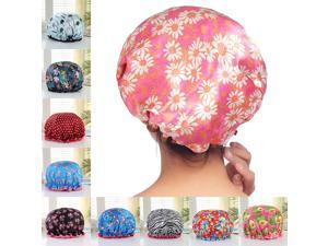 7pcs Waterproof Double Layer Shower Cap Bath Hair Protection Adult Bath Accs 7pcs Waterproof Double Layer Shower Cap Bath Hair Protection Adult Bath Accs