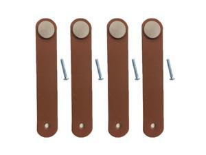 Handmade Leather Suitcase Handle Drawer Cabinet Leather Handle Pulls Knob 4x Handmade Leather Suitcase Handle Drawer Cabinet Leather Handle Pulls Knob 4x