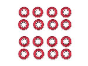 Lot 16 Frictionless Abec 9 Skateboard Roller Skate Bearings Red Lot 16 Frictionless Abec 9 Skateboard Roller Skate Bearings Red