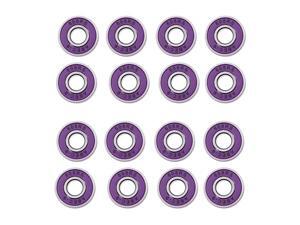 Lot 16 Frictionless Abec 9 Skateboard Roller Skate Bearings Purple Lot 16 Frictionless Abec 9 Skateboard Roller Skate Bearings Purple