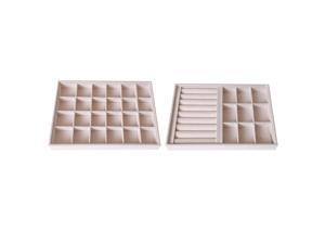 9/24Grids Velvet Stackable Jewelry Display Box Tray Case for Jewellery 9/24Grids Velvet Stackable Jewelry Display Box Tray Case for Jewellery