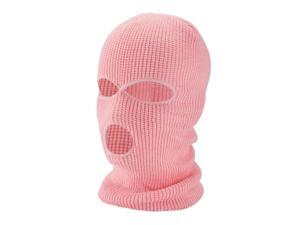 3-Hole Balaclava Knit Knitted Full Face Ski Cover Mask Beanie Hat pink 3-Hole Balaclava Knit Knitted Full Face Ski Cover Mask Beanie Hat pink