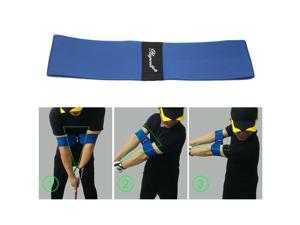 Golf Training Aid Motion Correction Belt Swing Arm Band For Beginners Blue