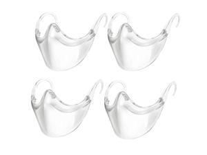 Adult Durable Mask Face Shield Combine Plastic Reusable Clear Face Mask 4Pcs Adult Durable Mask Face Shield Combine Plastic Reusable Clear Face Mask 4Pcs