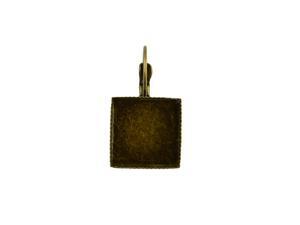 12pcs Wire Hook Earring Blanks 16mm Pad Square Bezel Setting Vintage Bronze 12pcs Wire Hook Earring Blanks 16mm Pad Square Bezel Setting Vintage Bronze