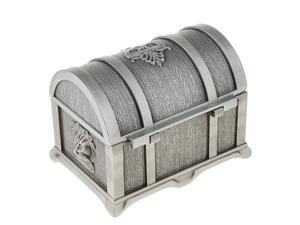 Rectangle Vintage Metal Treasure Chest Trinket Jewellery Box Antique Silver Rectangle Vintage Metal Treasure Chest Trinket Jewellery Box Antique Silver