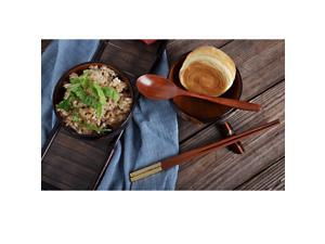 Japanese Wooden Rice Miso Soup Bowl Cup Kids Salad Snack Dessert Bowl Sakura