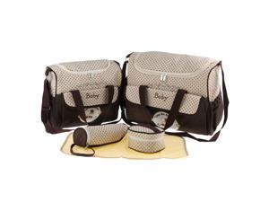 5pcs Baby Diaper Nappy Changing Mat Bags Tote Mummy Handbag Coffee 5pcs Baby Diaper Nappy Changing Mat Bags Tote Mummy Handbag Coffee
