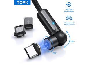 TOPK Magnetic Micro USB Type C Lighting 3 in 1 Charging Cable Nylon Braided Cord 540 Degree Phone Charger Cable Compatible For iPhone Samsung Huawei Black items.not-set items.not-set 1m(3-Pack) TOPK Magnetic Micro USB Type C Lighting 3 in 1 Charging Cable Nylon Braided Cord 540 Degree Phone Charger Cable Compatible For iPhone Samsung Huawei Black items.not-set items.not-set 1m(3-Pack)