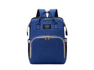 3 in 1 Foldbale Diaper Bag Baby Bed Portable Bassinet Crib Backpack Travel/Sleep(Blue)