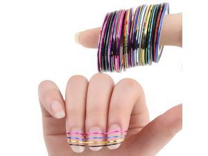 32Pcs Mixed Colors Rolls Striping Tape Line DIY Nail Art Tips Decoration Sticker