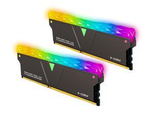 v-Color Prism Pro DDR4 32GB (2 x 16GB) 3600MHz (PC4-28800) CL18 RGB Gaming Desktop Ram Memory Module UDIMM Hynix IC Jet Black(TL1636818A-E6PRKWK)