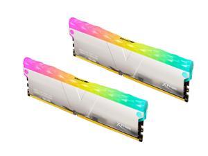 v-Color DDR5 XPrism Hynix A-DIE 32GB(16GBx2) 7200MHz 2Gx8 CL36 1.45V Compatible for Intel(7200Mhz) and AMD(6200MHz) RGB Gaming Desktop Upgrade RAM Memory Module - Mirrored Silver(TMXPL1672836SWK)