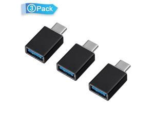 3-Pack USB C to USB A 3.1 Adapter (Female), Type-C Adapter with Data Transfer Speed of Up to 10Gbps, Compatible with MacBook Pro, MacBook Air, Samsung Galaxy Note 8, Galaxy S8 S8+ S9, and More