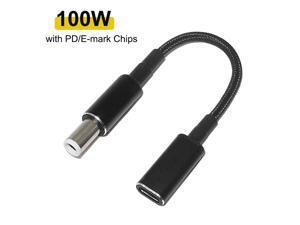 100W USB-C Type C Female to 7.4x5.0mm PD Charger Power Cable for Dell 90W or below Laptops 100W USB-C Type C Female to 7.4x5.0mm PD Charger Power Cable for Dell 90W or below Laptops