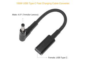 100W USB C Type-C Female to 4.0x1.7mm DC Tip PD Power Cable for Lenovo ideapad Laptops 100W USB C Type-C Female to 4.0x1.7mm DC Tip PD Power Cable for Lenovo ideapad Laptops