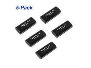 USB C Female to Female Adapter (5 Pack) 3.1/10Gbps PD 100W Quick Charge Type C Coupler Extender Extension Connector for Samsung Galaxy S8, Google Pixel, Nintendo Switch