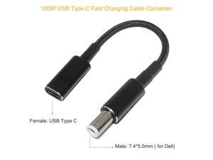 Cable Length 1.5m 5/6 Laptop Adapter CAOMING USB-C/Type-C to 6 Pin Nylon Male Power Cable for Microsoft Surface Pro 3/4 