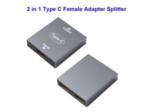 2 in 1 Type C Adapter Converter Type C Female to Dual Type C Female Adapter forSamsung Galaxy S9 S8 Plus Note 98 LG G6 G7 Moto G6 Play Google Pixel XL