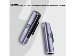 102W PD Adapter USB Type C Female Surface Charger Adapter Power Cable Adapter for Microsoft Surface Pro 8 7 6 5 4 3 Go USB-C Adapter For Surface Book 1 2 3