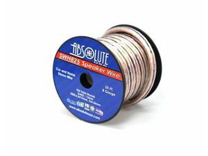 Absolute USA SWH825 8 Gauge Car Home Audio Speaker Wire Cable Spool 25' Absolute USA SWH825 8 Gauge Car Home Audio Speaker Wire Cable Spool 25'