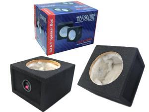 Absolute USA SQ6.5PKB 6.5" Square Box Speakers, Set of Two (Black)