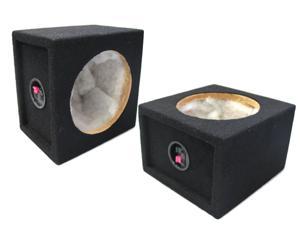 Absolute USA SQ6.5PKB 6.5" Angled/Wedge Box Speakers, Set of Two (Black)