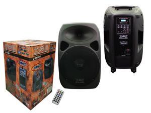 Absolute US15BT 2-Way 15" Active Full Range PA DJ Speaker w/ Built-In Bluetooth