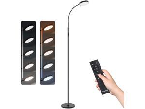 Tomons Dimmable LED Floor Lamp with Stepless Dimming/3000-6000K Color Temperature with Memory Mode & 1 Hour Time, Remote/Touch Control for Reading, Living Room, Bedroom, Office, Frosted Black Tomons Dimmable LED Floor Lamp with Stepless Dimming/3000-6000K Color Temperature with Memory Mode & 1 Hour Time, Remote/Touch Control for Reading, Living Room, Bedroom, Office, Frosted Black