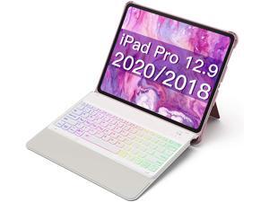 Inateck iPad Keyboard Case for iPad Pro 12.9 Inch 2020 (4th Gen) - iPad Pro 2018 12.9 (3rd Gen) with Hundreds of Backlits - RGB Tablet Keyboard - Stable Flexible Kickstand - KB02006 Pink Inateck iPad Keyboard Case for iPad Pro 12.9 Inch 2020 (4th Gen) - iPad Pro 2018 12.9 (3rd Gen) with Hundreds of Backlits - RGB Tablet Keyboard - Stable Flexible Kickstand - KB02006 Pink