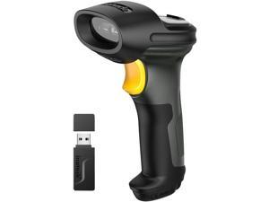 Inateck 1D Wireless Barcode Scanner Bluetooth and Wireless Adapter 400M Ultra Long Transmission Distance Screen Scaning